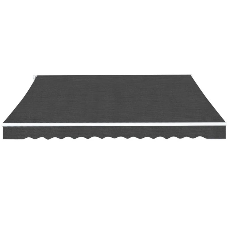 Dakota Fields 350cm W x 250cm D Polyester Anthracite Cover Retractable Patio Awning, 350cm W x 250cm D, Anthracite