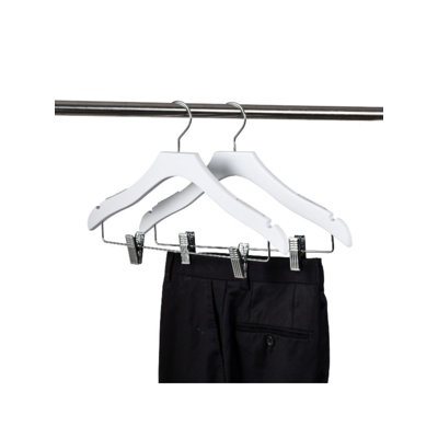 Wood Non-Slip Hangers With Clips