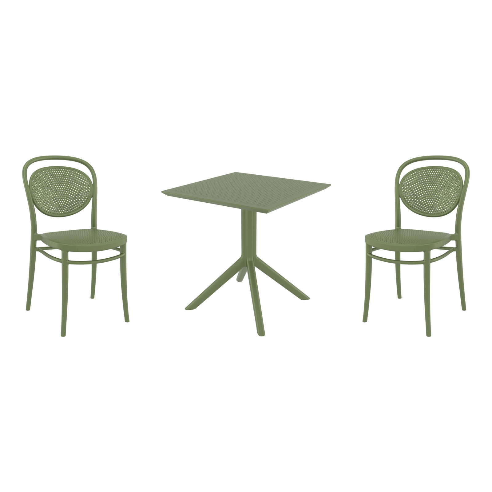 Farrah 28" Patio Bistro Set, Olive Green