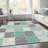 Machine Washable Indoor/Outdoor Xhevrie Mint Rug-1884231416