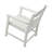 Patio Dining Chair With Armset Set Of 2, Pure White With Imitation Wood Grain Wexture,HIPS Material-2049918848