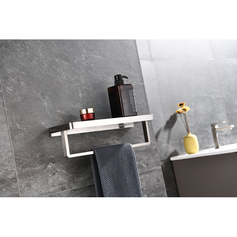 Porte-serviettes mural en acier inoxydable Ancika, Nickel brossé