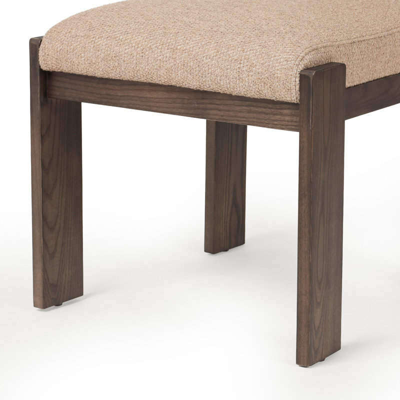 HAMLET Upholstered Dining Chair, Beige Linen Blend