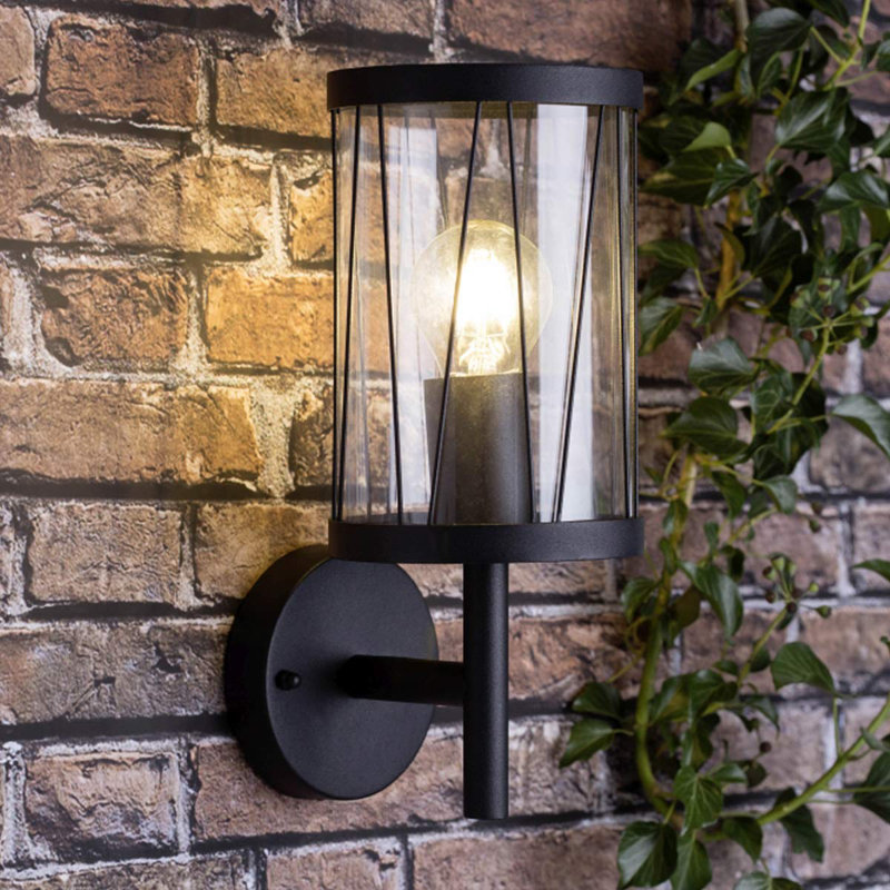 Fareed Black Outdoor Armed Sconce