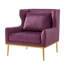 Chaise d'appoint moderne en velours avec structure et coussin en fer-120922545