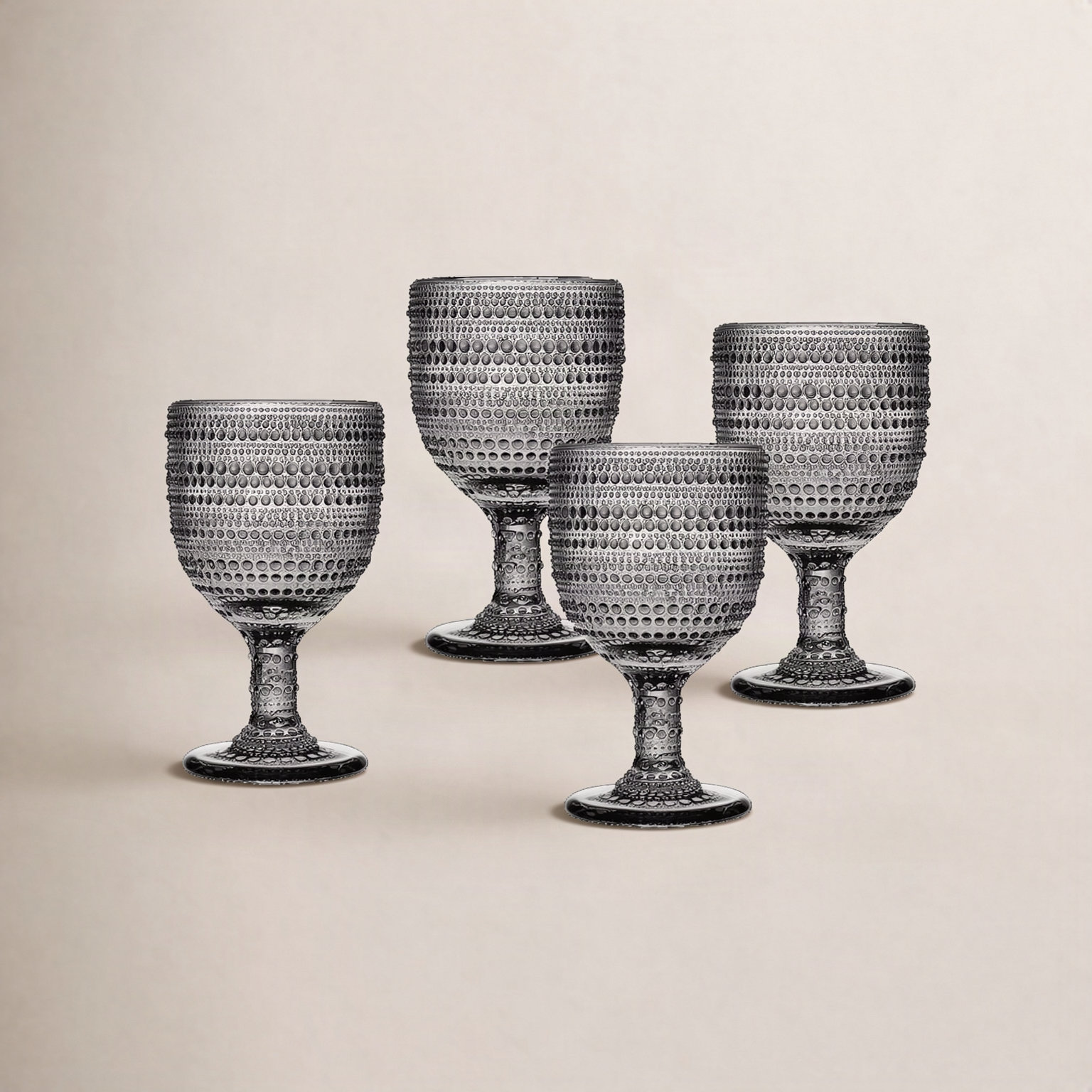 Babbitt Crystal Goblet, Smoke