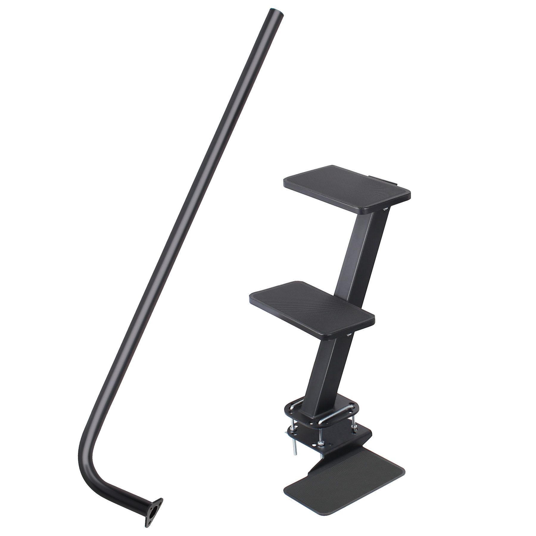 Arlmont & Co. 3-step Boat Steps For Trailer With Handle,heavy Duty Non ...