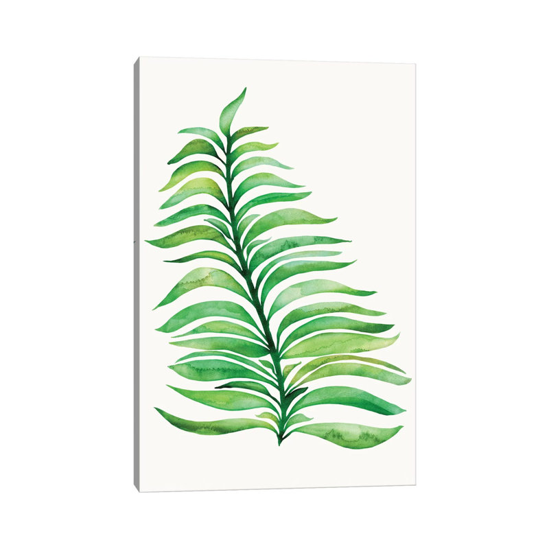 Tropical Leaf - Wrapped Canvas Painting, 20.32 cm H x 30.48 cm W