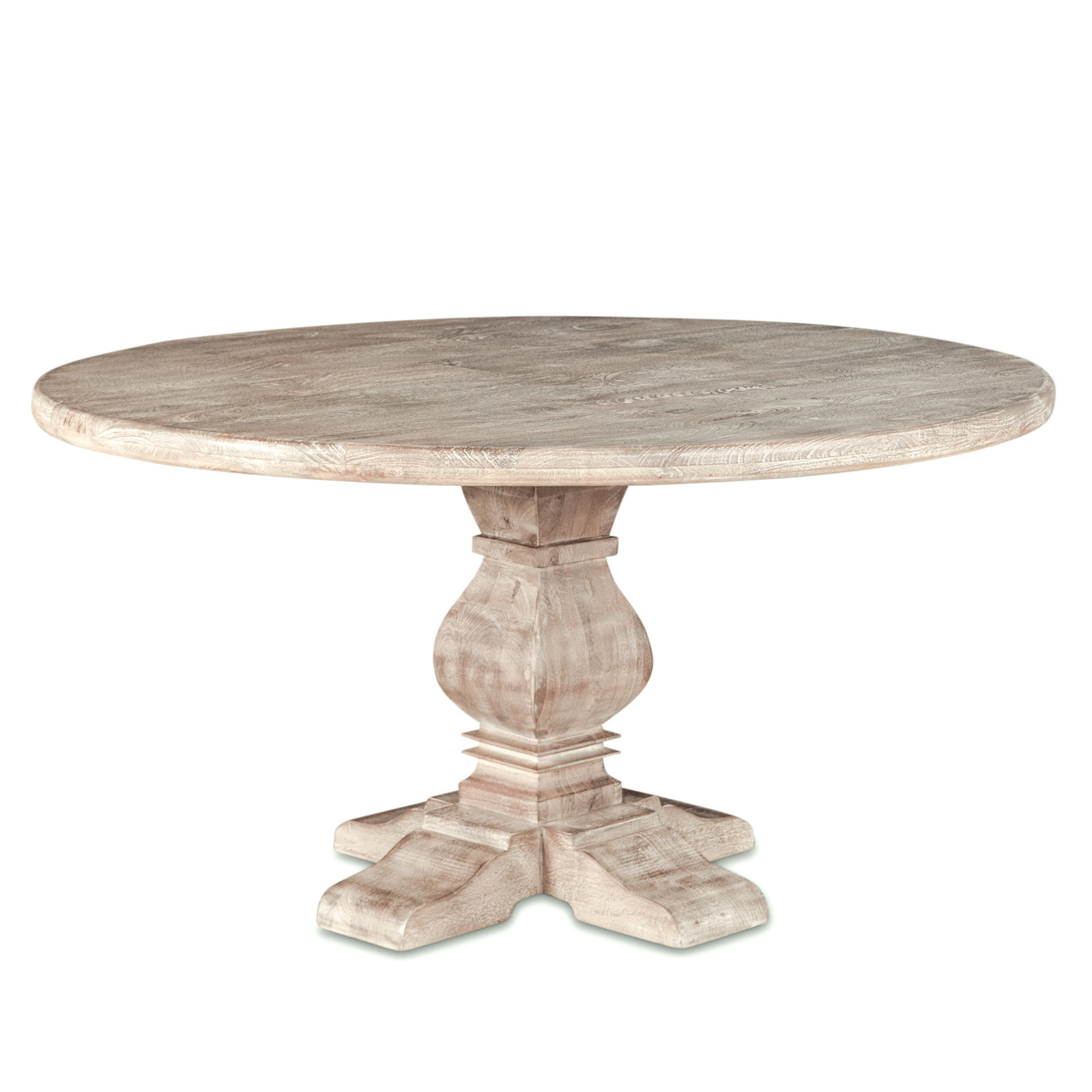 Lyons Round Dining Table, 30" H x 54" W x 54" D, White