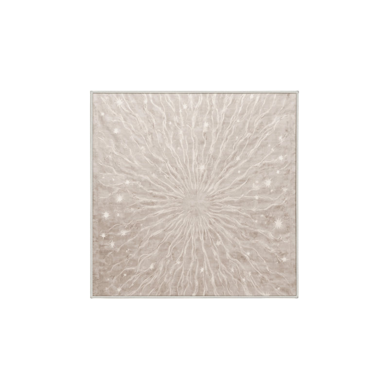 Machine Washable Beige Area Rug, Square 8'
