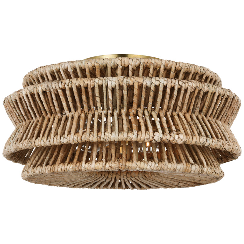 Antigua 2 - Light Semi Flush Mount, Antique-Burnished Brass
