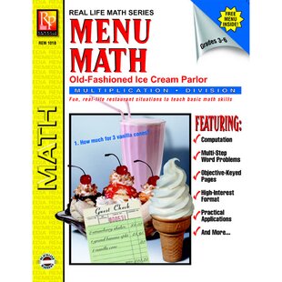 Menu Math Ice Cream Parlor Book