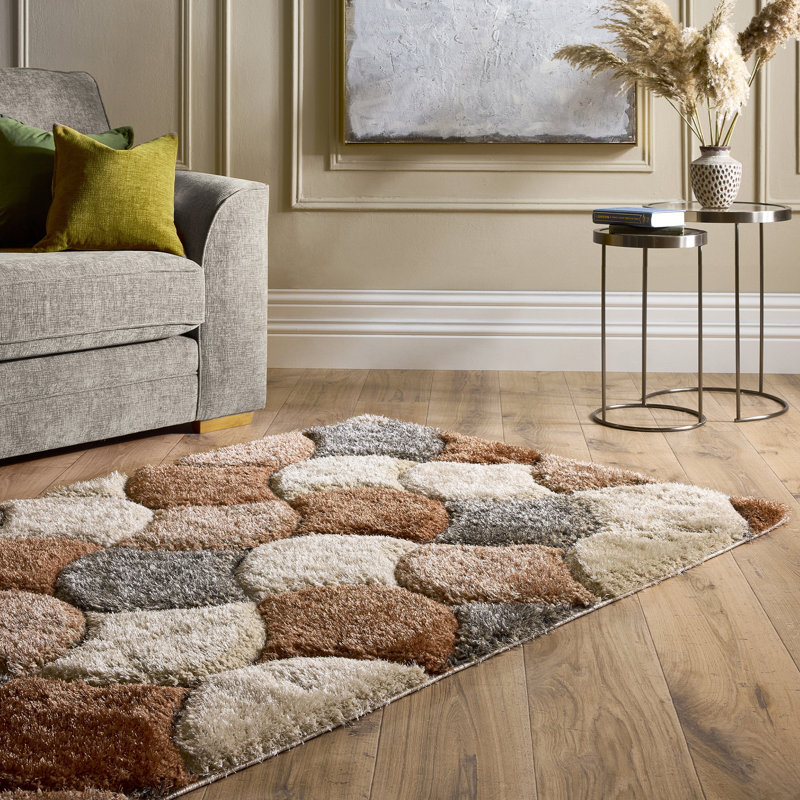 3D Scallop Ox Terracotta Rug, Rectangle 80 x 150 cm
