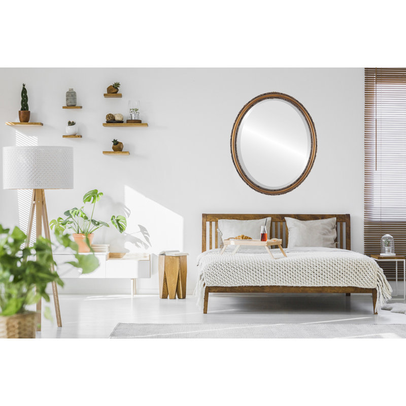 Miroir décoratif biseauté glam Schlater, 25 po x 21 po