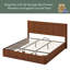 Structure de lit très grand avec rangement relevable, lignes courbes en bois ondulé, rangement hydraulique / aucun sommier requis-768549838