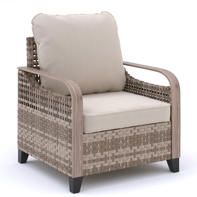 Chaise d'extérieur simple avec coussins