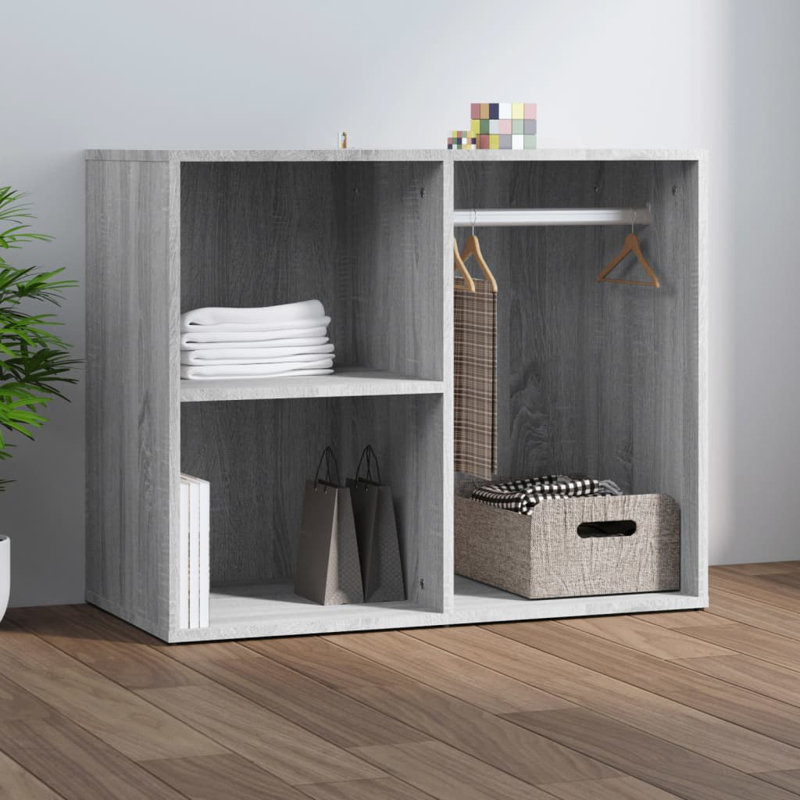 vidaXL Dressing Cabinet Storage Cupboard for Home Living Room Engineered Wood, Light Gray