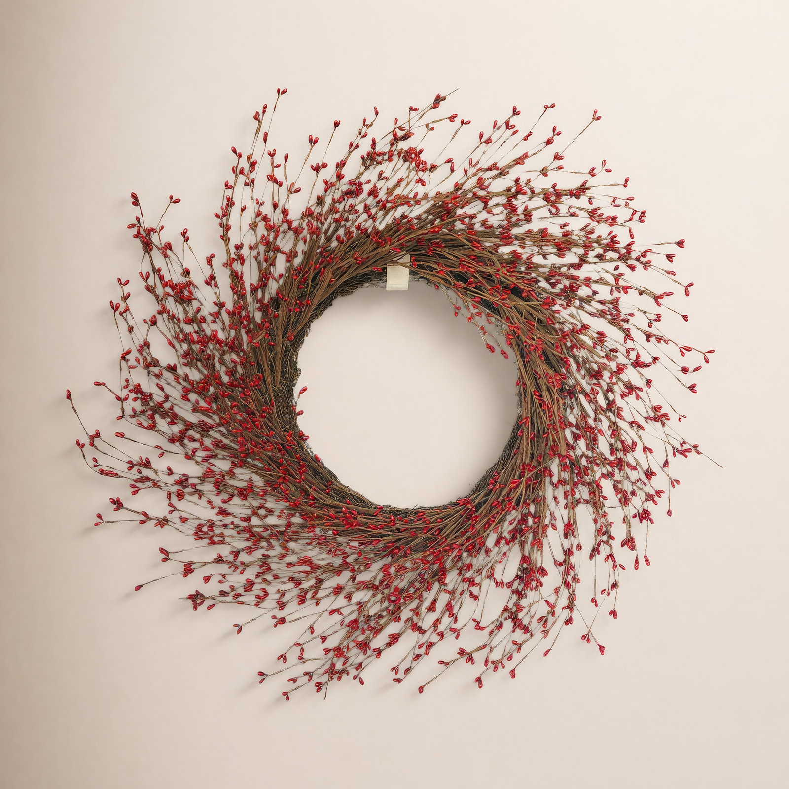 22" Pip Spring Grapevine Berry Wreath, Red