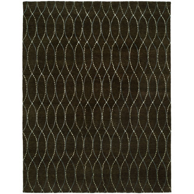 Hazlett Abstract Area Rug in Brown