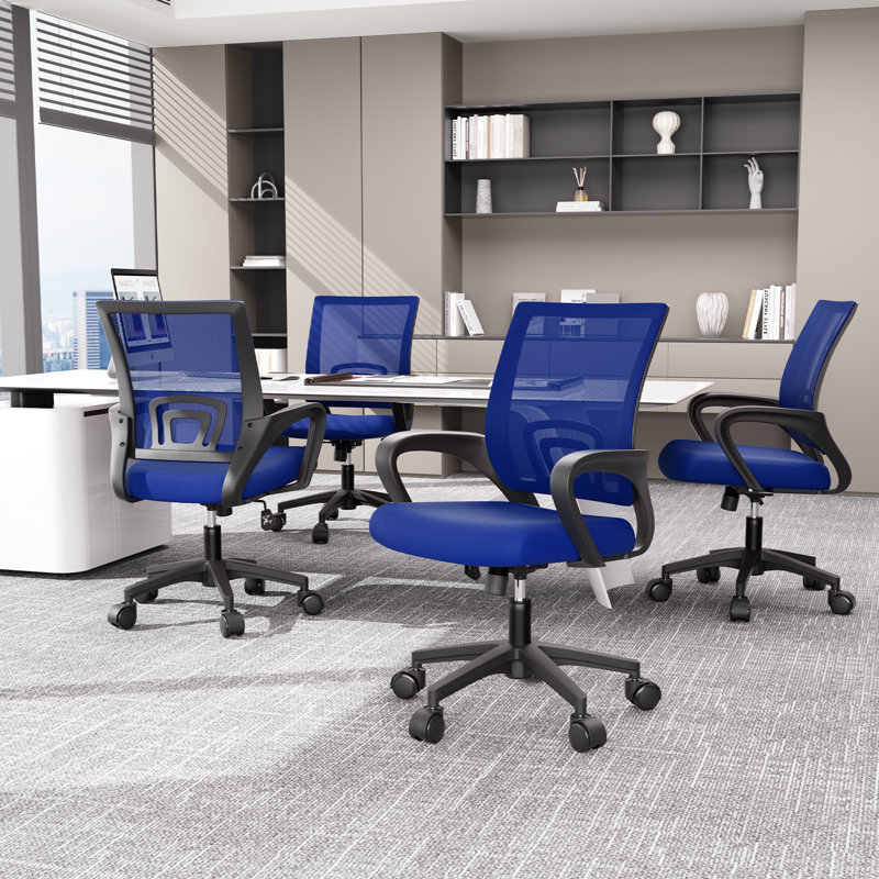 Ergonomic Swivel Home Office Task Chair Adjustable Lumbar Support, Height, and Tilt Function, Comfortable Design for All-Day Productivity