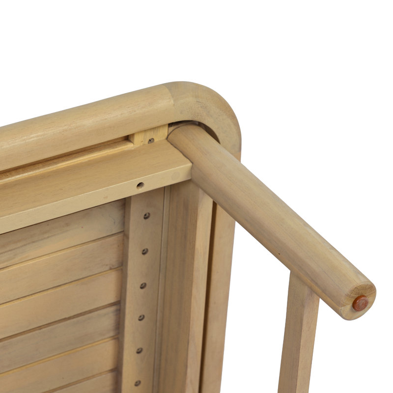 Ensemble de causeuse et de table basse en bois d'acacia moderne d'extérieur Meriton avec dossier en rotin PE