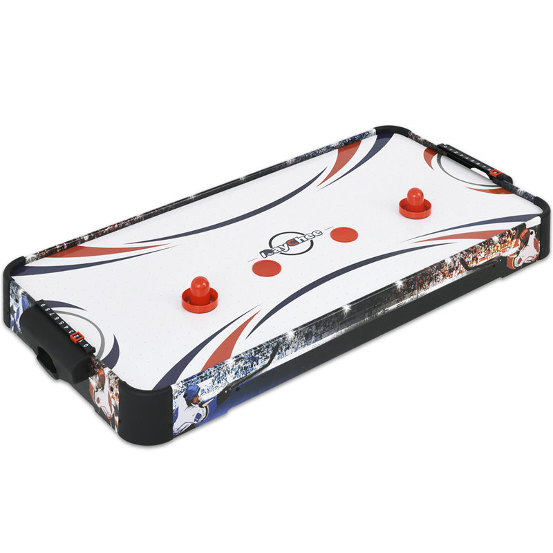 RayChee 40" Portable Tabletop Air Hockey Game with Red Pushers and Pucks