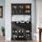 Baskas 71'' Kitchen Pantry Cabinet Wooden Cupboard with 2 Drawers & Storage Shelves, Standing Microwave, Hooks-415632843