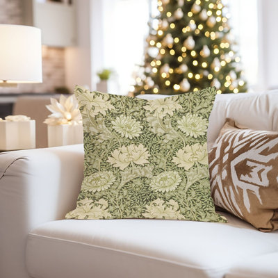 Damask and Floral Pillow Cover
