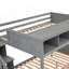 Lit superposé simple au-dessus de double avec tablettes, escalier de rangement et 2 tiroirs de rangement-1065045138