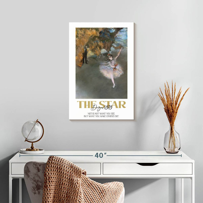 Affiche d'exposition The Star Degas, H 24 po x l 16 po