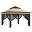 3 x 3m Outdoor Pop Up Gazebo with Adjustable Height, UV 30+ Weather Resistant Canopy, Removable Mesh Netting and Carrying Bag, Beige