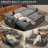Multi-functional Modern Corduroy Convertible Sofa Bed For Living Rooms And Small Spaces-2080051112