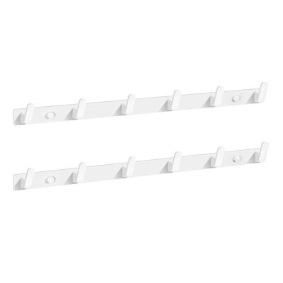 Aluminum Wall Hooks, 2-Pack - White