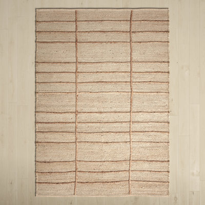 Bement Handmade Flatweave Jute/Sisal Beige/Brown Area Rug