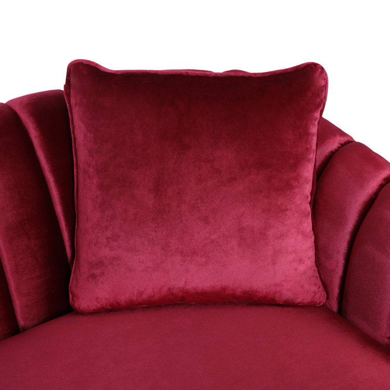 Avett Upholstered 84.5'' Sofa, Wine 100% Polyester