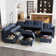 Tomario 8- Piece Upholstered L-Shaped Modular Sectional With Storage Ottoman