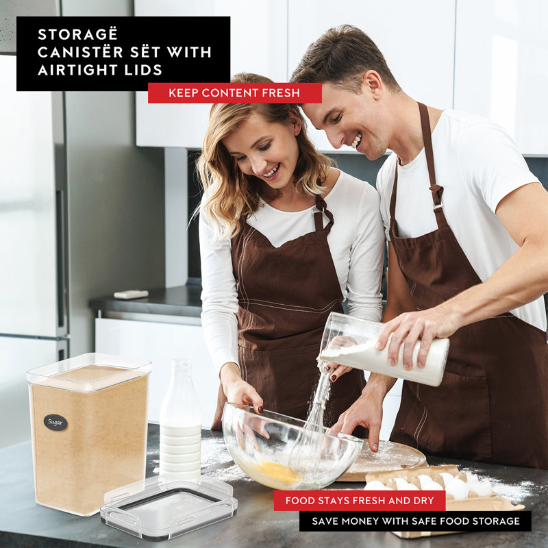 Clear BPA-Free Plastic Airtight Food Storage Containers Set