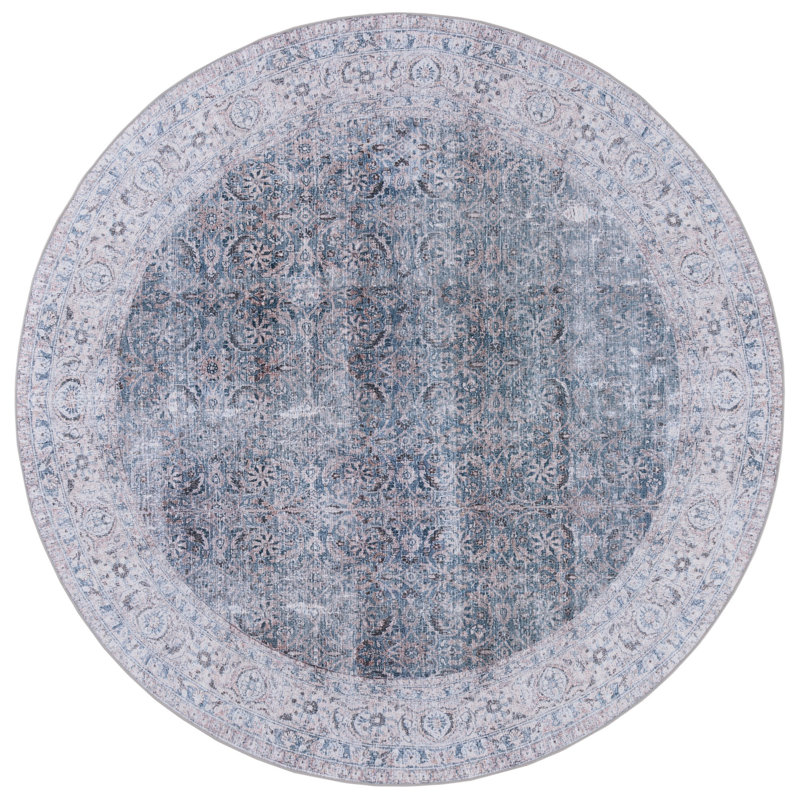 Kopervik Performance Machine Washable Oriental Rug, Round 4'