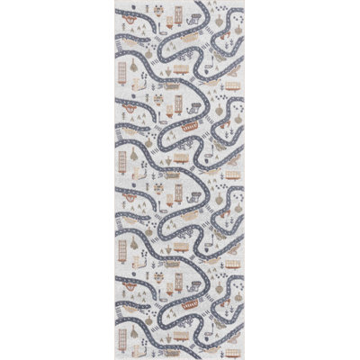 Tapis gris / beige Aaliyan