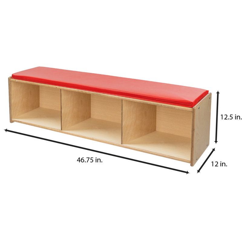 Banc de rangement rembourré