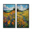 Ensemble de 2 pièces d'art fleurs jaunes en fleurs d'été «Meadow Breeze I»-1434382748-1434382749-1434382751