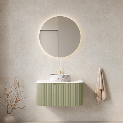 Meuble-lavabo mural avec lavabo