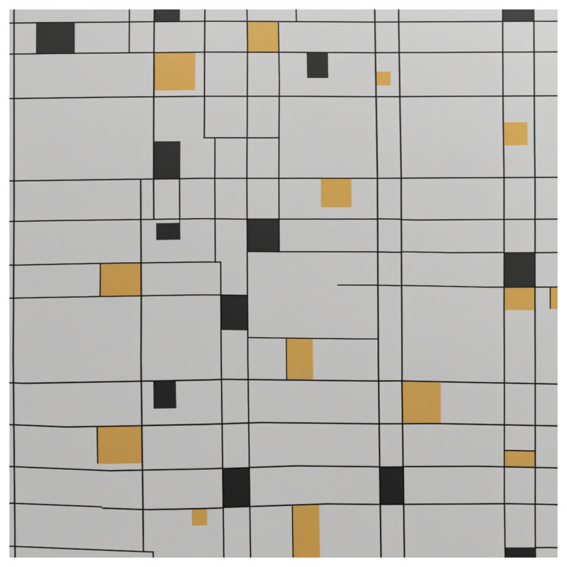 Housses de couette blanches, noires et jaunes, Queen