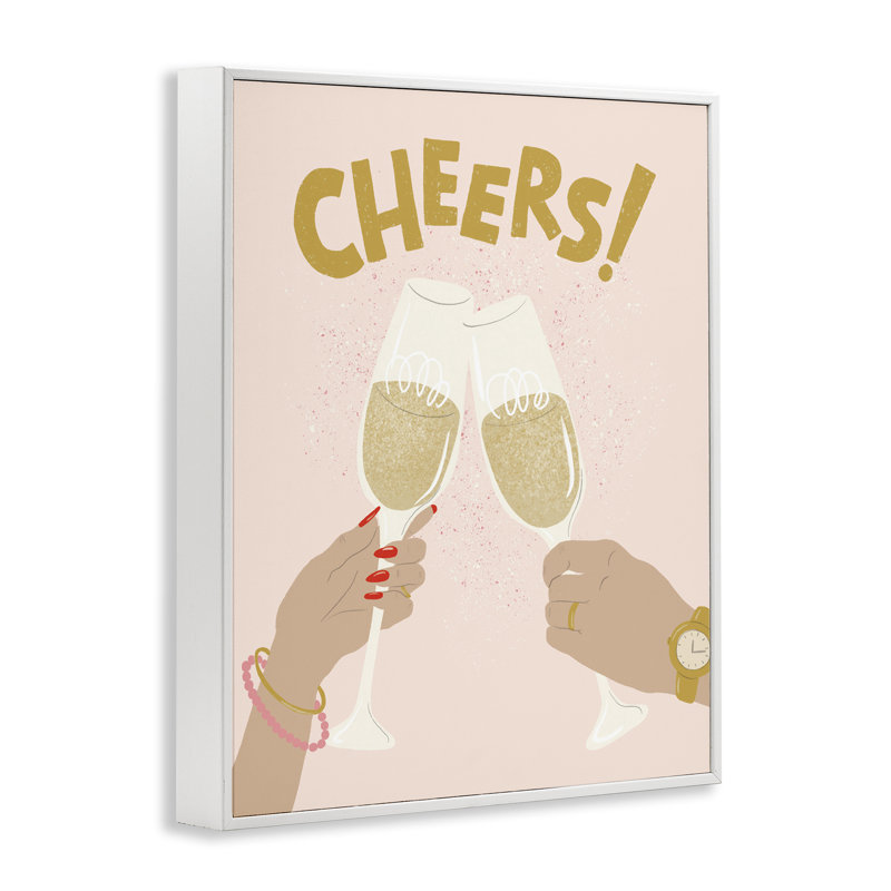  «Celebration Cheers Drinks», art de la giclée encadrée par Kristina Hultkrantz, H 20 po x l 16 po