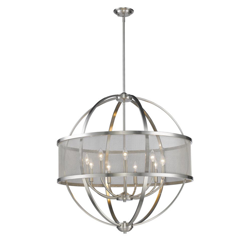Petitt 9 - Light Dimmable Chandelier, Pewter, Matte Black