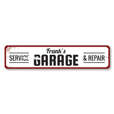 Garage Service & Repair Custom Aluminum Sign