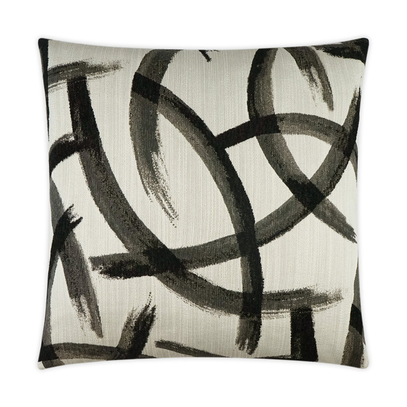 Enso Pillow Cover & Insert, Zinc, Square 22"