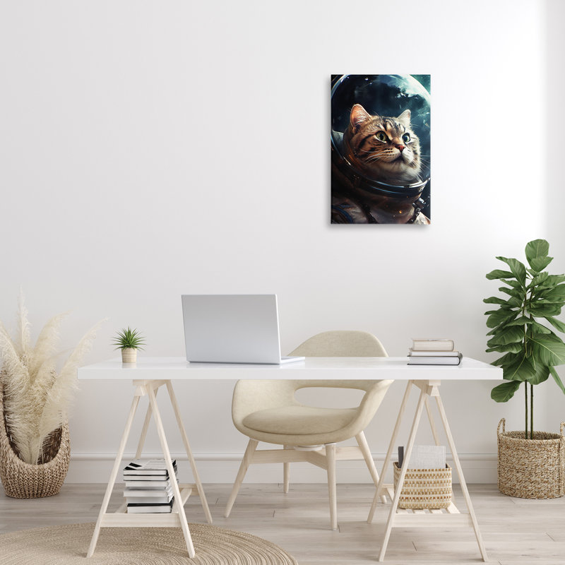 «Amazed Astronaut Cat» par Roozbeh Bahramali, H 24 po x l 16 po