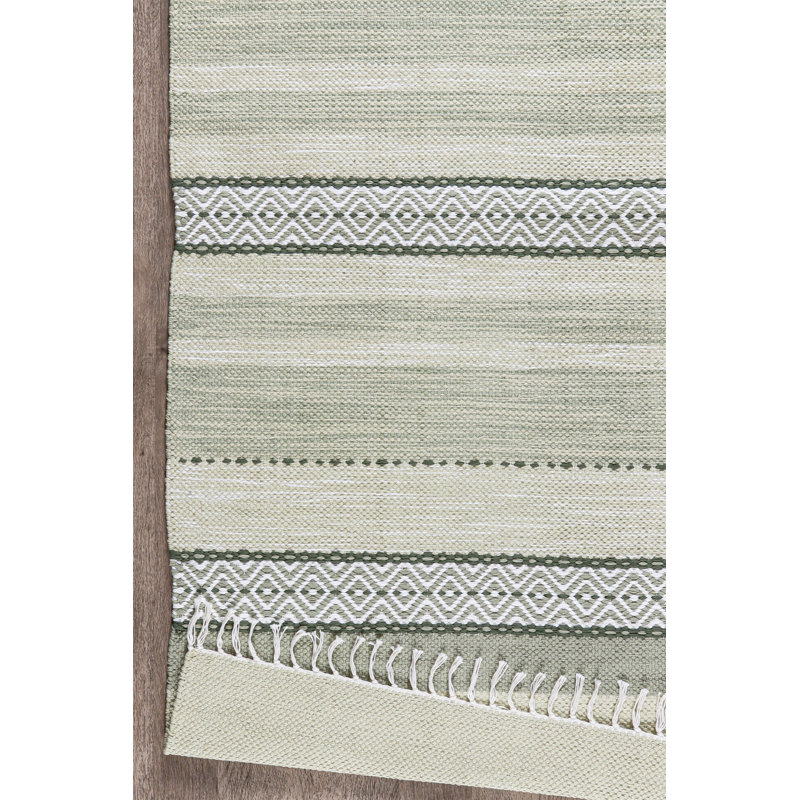 Runner Puck Striped Hand Woven Area Rug, Runner 70 x 300cm