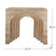 Console arquée 32,3 x 14,2 x 29,9 moderne avec finition en faux travertin beige, légère et durable
